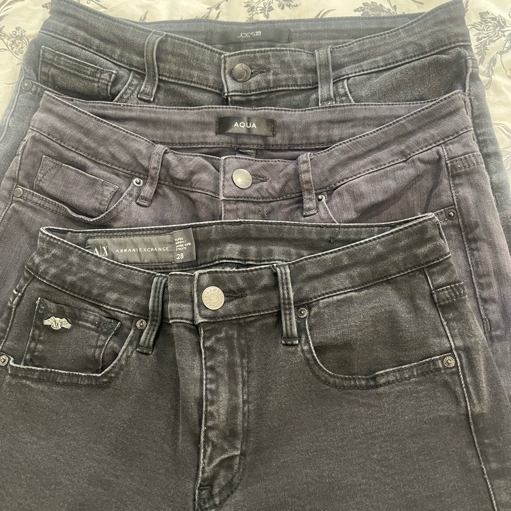 Black faded jeans 3 pairs